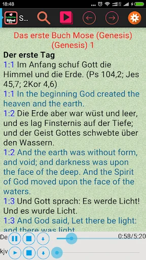 Audio German Schlachter Bible ডাউনলোড করুন – সেরা জার্মান বাইবেল অ্যাপ - Screenshot 1