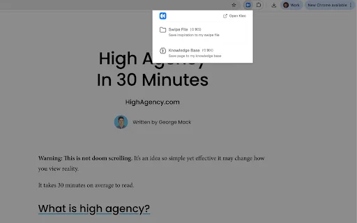 Kleo Assistant: Your AI Content Partner for Smarter Web Research - Screenshot 1